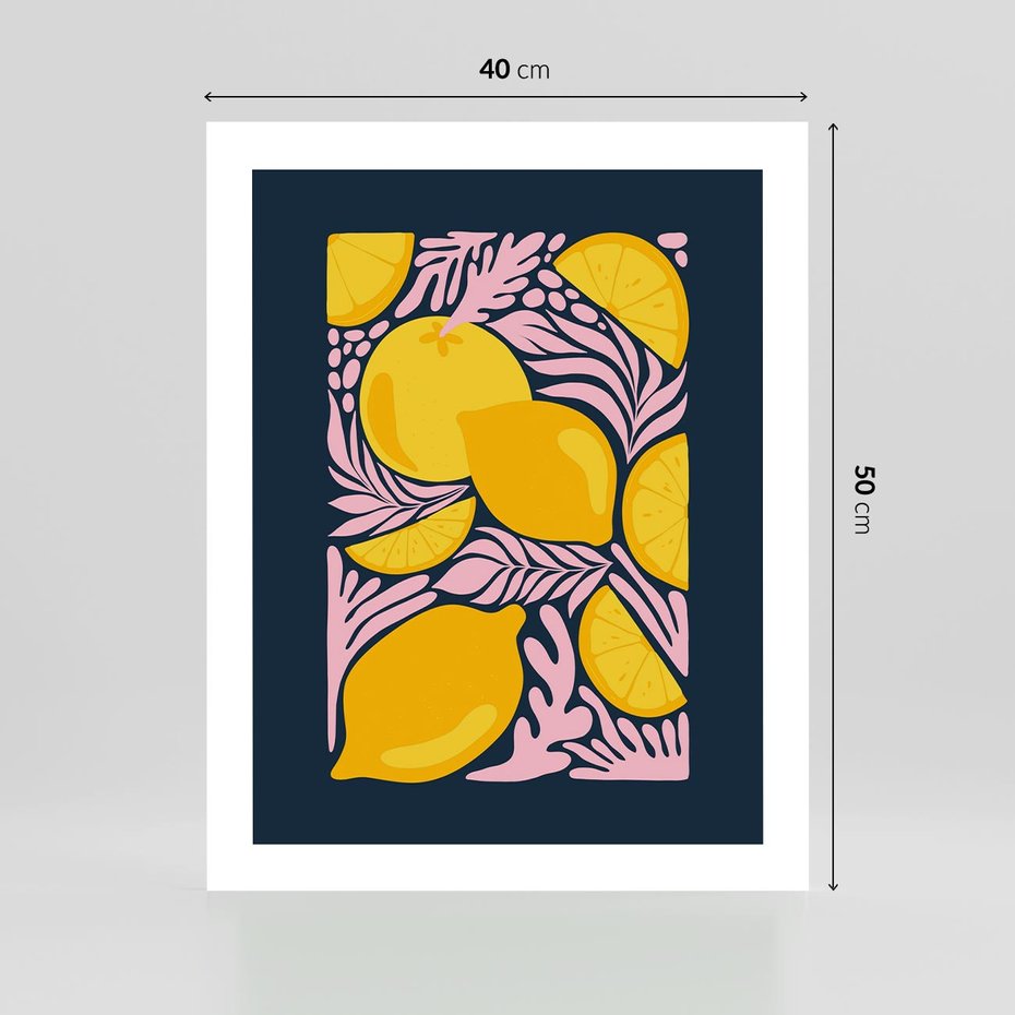 Plakat bez ramy 40x50 - Kreatywne Rytmy - granatowe tło, nowoczesna kompozycja