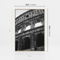 Obraz w ramie 50x70 - Koloseum w Czarnej Bieli - antyczna architektura, koloseum - rama drewno