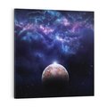 Obraz na płótnie 60x60 - Kosmos - Ziemia i Księżyc - kosmos, ziemia