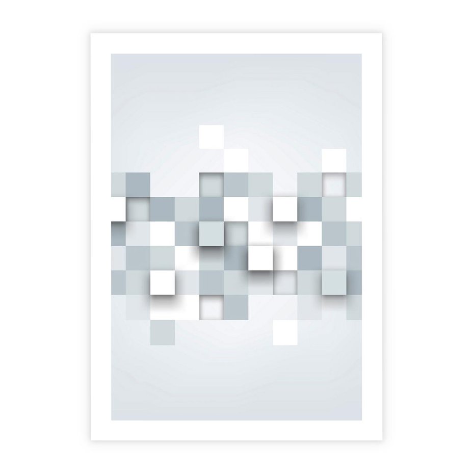 Plakat bez ramy 30x40 - Trójwymiarowe formy geometryczne - geometria, 3D