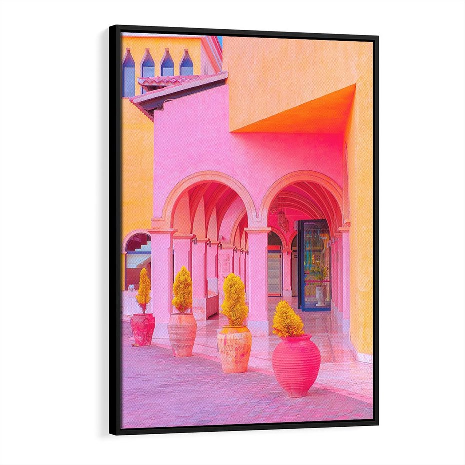 Obraz w ramie 50x70 - Marokańskie pastele - marokański, pastele - rama czarna