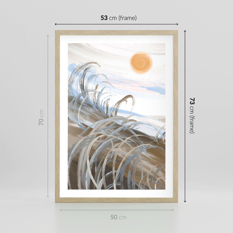 Plakat w ramie 50x70 - Zaklęty Wschód - akwarela, obraz - rama drewno