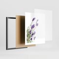 Plakat w ramie 40x50 - Delikatny Urok - lawenda, kwiaty - rama czarna