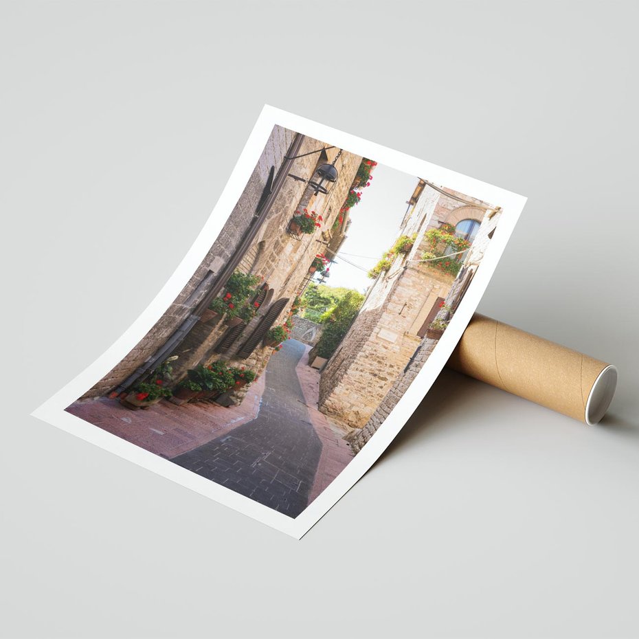 Plakat bez ramy 21x30 - Miłość na Romantycznej Uliczce - romantyczna, uliczka