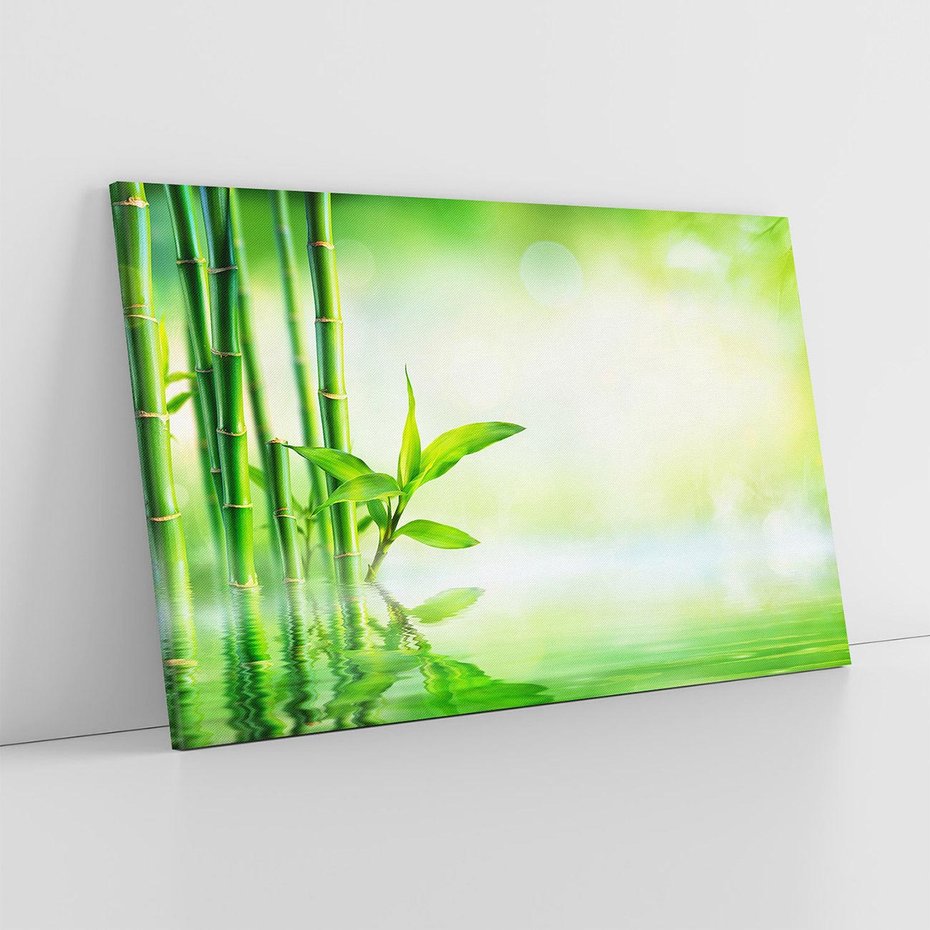 Obraz na płótnie 120x80 - Bambusowy relaks w SPA - bambus, SPA