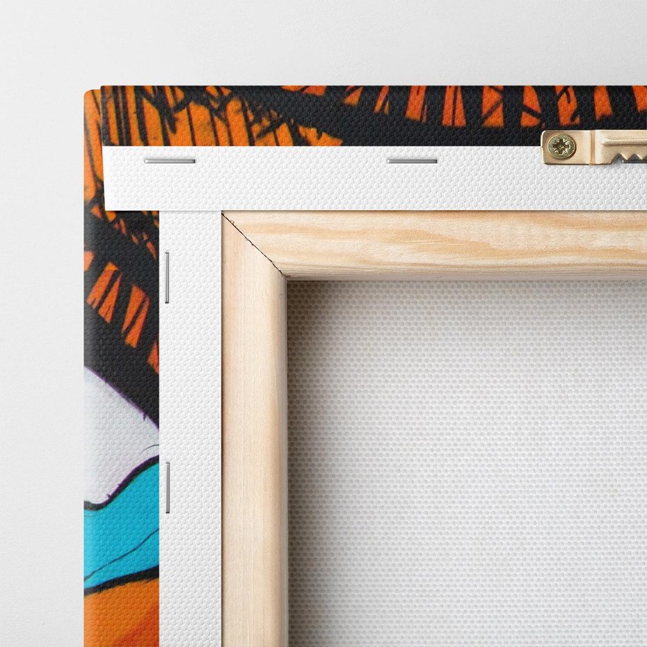 Obraz na płótnie 140x70 - Artystyczne spojrzenie: oko w graffiti - oko, graffiti