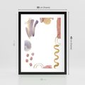 Plakat w ramie 30x40 - Wibracje Pastelowych Odcieni - abstrakcyjny plakat, akwarelowe plamy - rama czarna