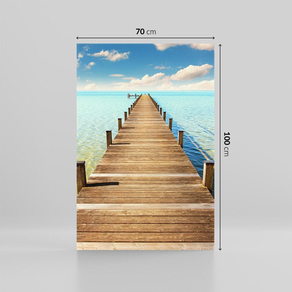 Obraz na płótnie 70x100 - Pomost nad morską przestrzenią - pomost, morze