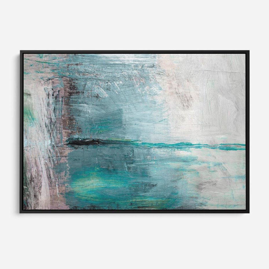 Obraz w ramie 70x50 - Odbicie utraconych barw - abstrakcja, niepokój - rama czarna