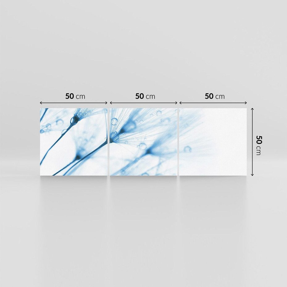 Obraz na płótnie 150x50 - Kwiat w kroplach wody - kwiat, krople