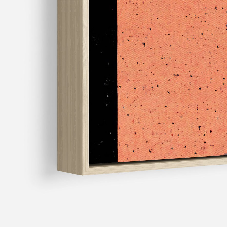 Obraz w ramie 80x120 - Loftowa Harmonia - abstrakcja, styl loftowy - rama drewno