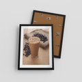 Plakat w ramie 30x40 - Kawa ice coffee: orzeźwiający napój - kawa, ice - rama czarna
