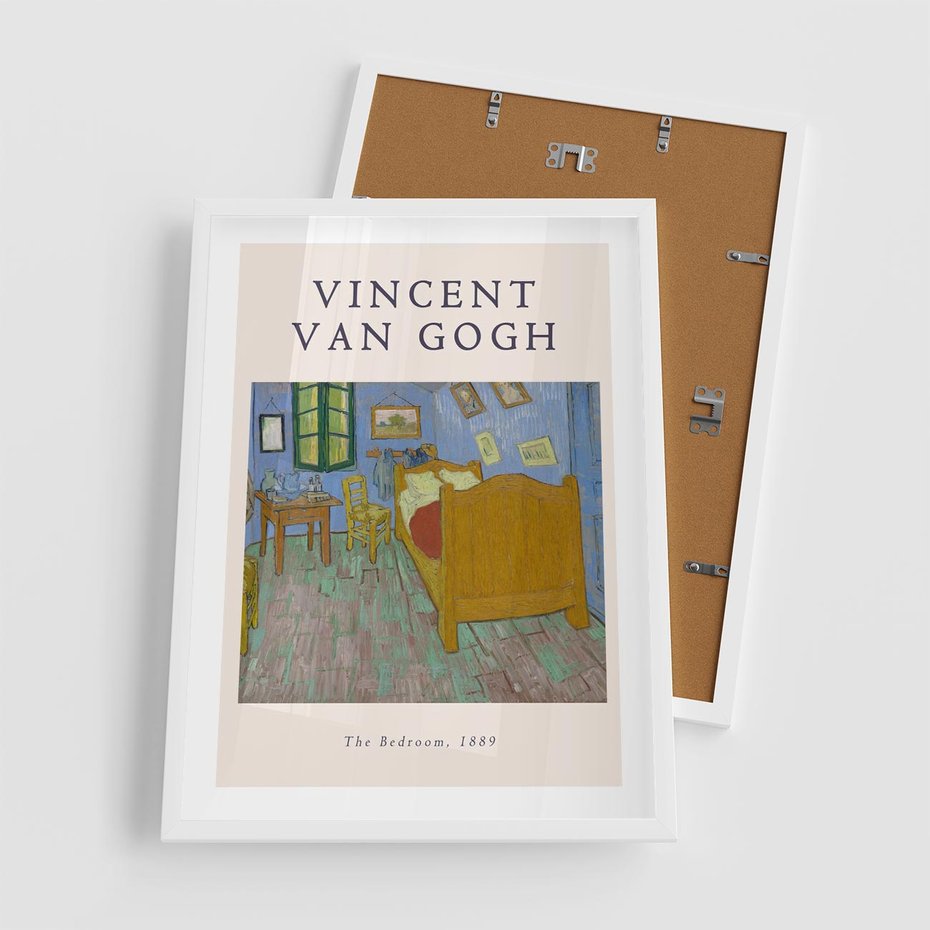 Plakat w ramie 50x70 - Reprodukcja van Gogha - vincent van gogh, reprodukcja - rama biała