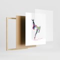 Plakat w ramie 40x50 - Taniec w akwareli - taniec, akwarela - rama drewno