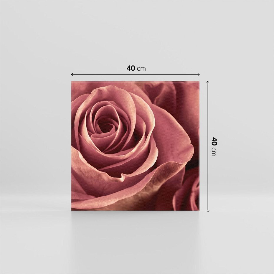 Obraz na płótnie 40x40 - Romantyczna Róż - róża, kwiat