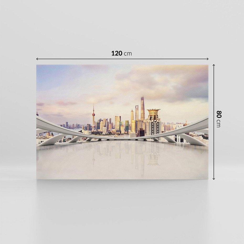 Obraz na płótnie 120x80 - Tętniące życiem Miasto Azji - Chiny, Miasto