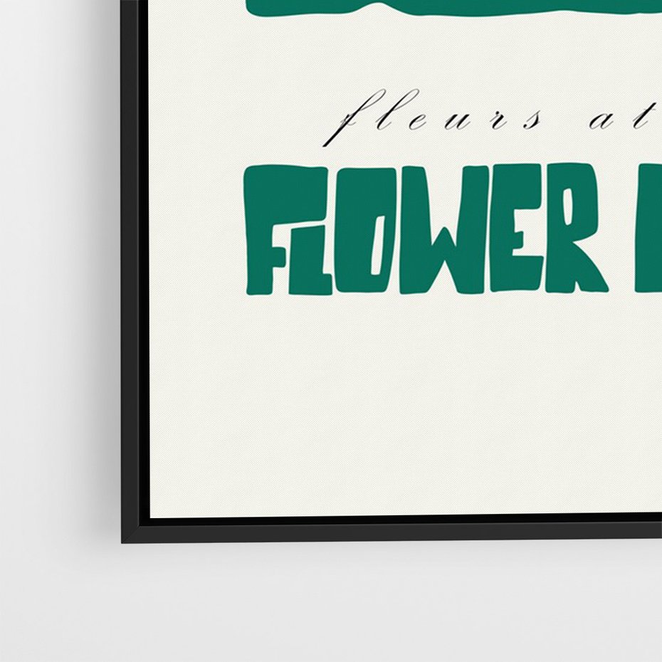 Obraz w ramie 50x70 - Retro Inspiracja - minimalistyczna kwiatowa kompozycja, pastelowe kolory - rama czarna