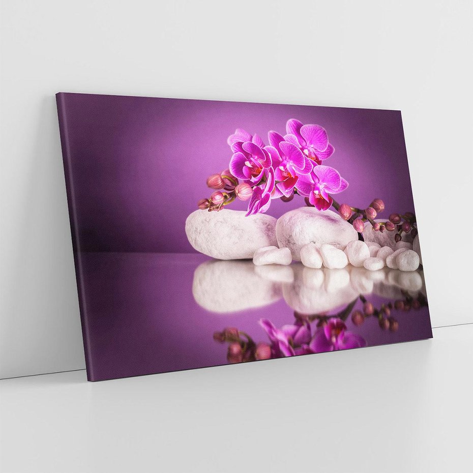 Obraz na płótnie 100x70 - Kwiatowy Relaks - orchidea, kwiat