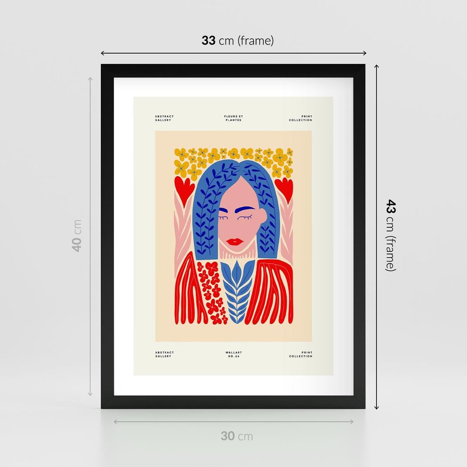 Plakat w ramie 30x40 - Impulsy Czasu - kobieca sztuka, abstrakcja - rama czarna