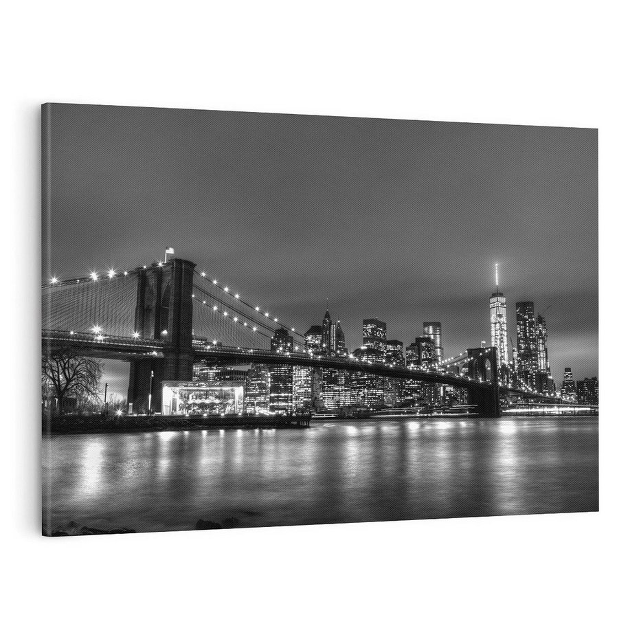 Obraz na płótnie 120x80 - Miasto, które nie Śpi - most, Nowy Jork