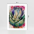 Plakat bez ramy 30x40 - Estetyczna Roślina - abstrakcja, akwarela