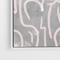 Obraz w ramie 80x120 - Sploty odblasków i zawirowań - abstrakcyjne rysunki, wzorek - rama biała