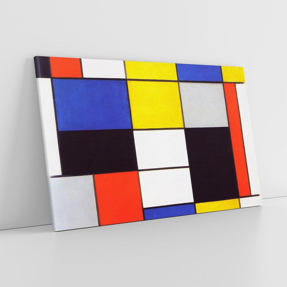 Obraz na płótnie 100x70 - Kompozycja A (1920), Piet Mondrian - Reprodukcja - reprodukcja, obraz na płótnie