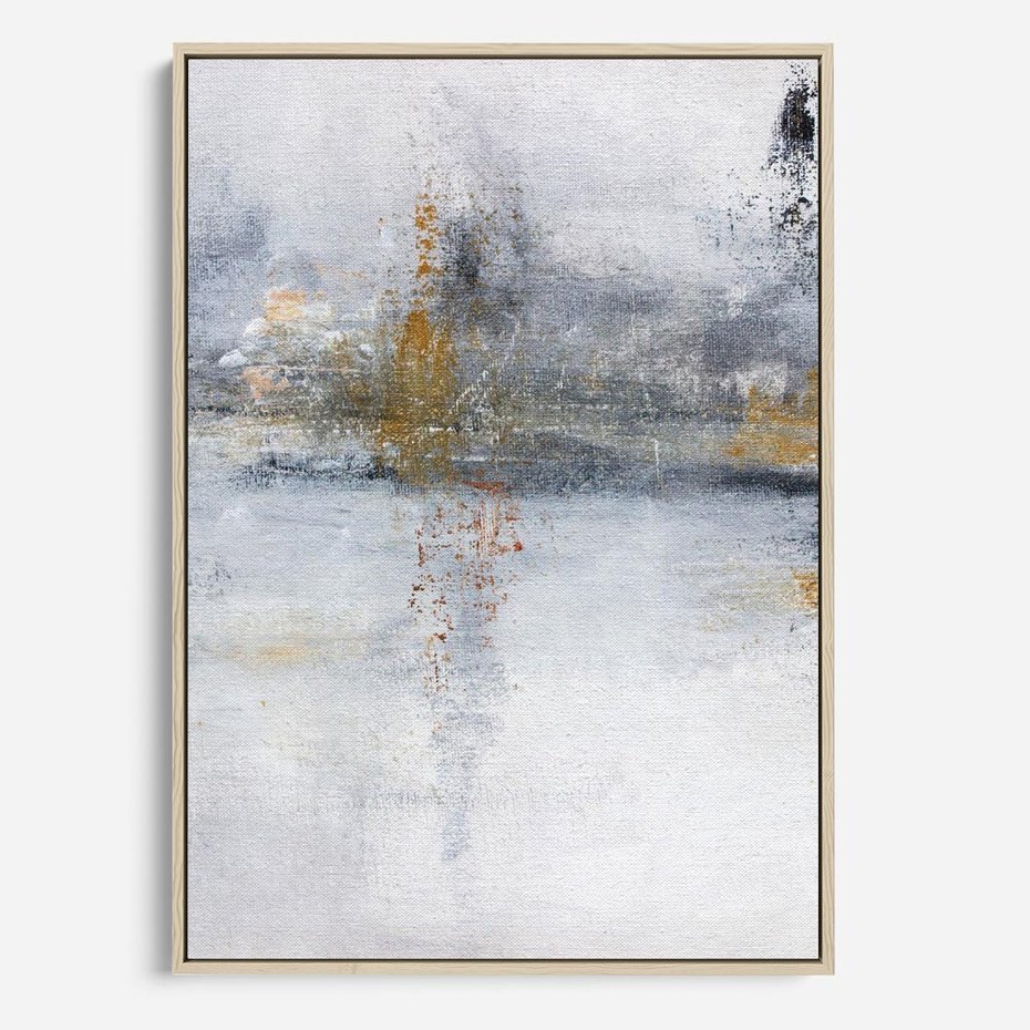 Obraz w ramie 80x120 - Kontrastujące Chaosy - abstrakcja, kontrast - rama drewno