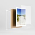 Plakat w ramie 30x40 - Relaks nad Morskimi Wzgórzami - plaża, wydmy - rama biała