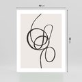 Plakat bez ramy 40x50 - Migotliwa Kreatywność - abstrakcyjne szkicowane linie, minimalizm