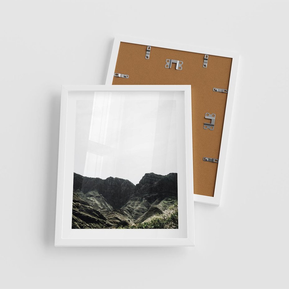 Plakat w ramie 40x50 - Górska Potęga - górski krajobraz, góry - rama biała