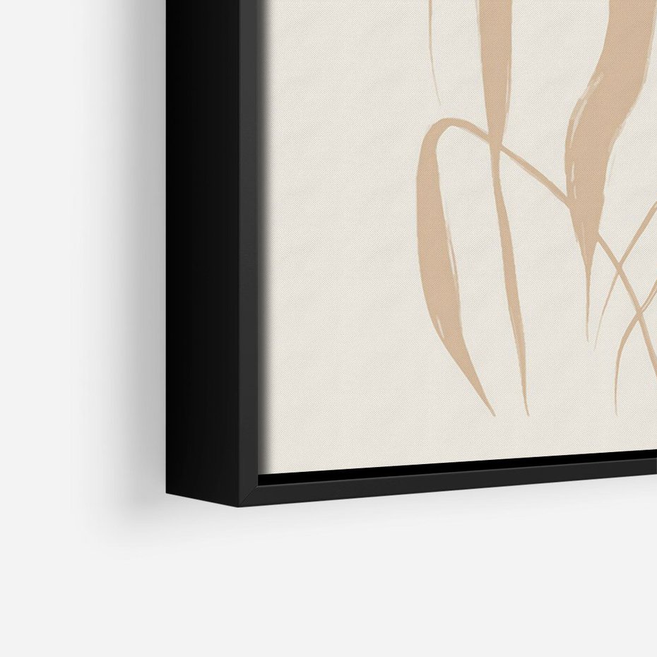 Obraz w ramie 50x70 - Formy Nowoczesności - minimalistyczny plakat, liście palmy - rama czarna