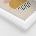 Plakat w ramie 40x50 - Krótka Forma - abstrakcyjna sztuka, boho kształty - rama biała