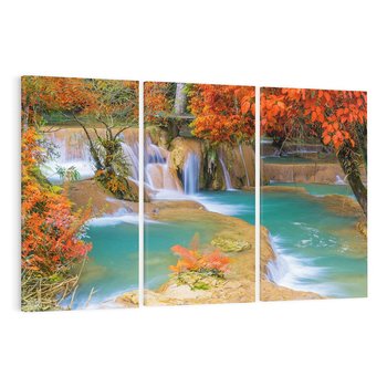 Obraz na płótnie 120x80 - Urok laotańskiego wodospadu - Laos, Azja