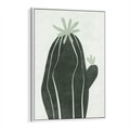 Obraz w ramie 70x100 - Zieleń Inspirującego Życia - zielony plakat, minimalizm - rama biała
