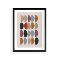 Plakat w ramie 30x40 - Granice Boho - abstrakcyjny obraz, geometryczna kompozycja - rama czarna