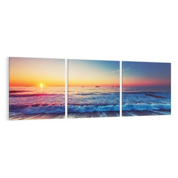 Obraz na płótnie 150x50 - Morze, plaża, statki - morze, plaża