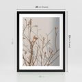 Plakat w ramie 40x50 - Boho gałązki suche - gałązki, suche - rama czarna