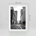 Plakat w ramie 50x70 - Ulica Nowego Jorku - ulica, Nowy Jork - rama biała