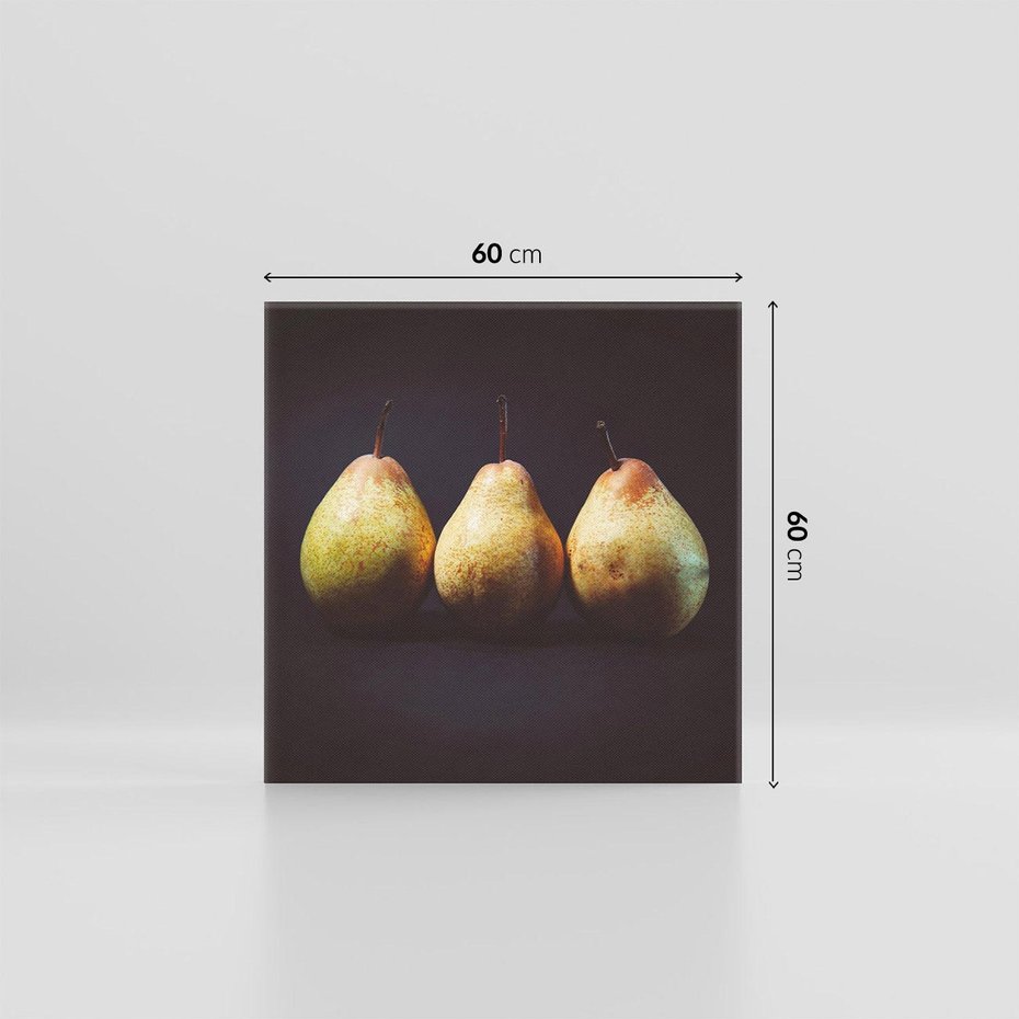 Obraz na płótnie 60x60 - Gruszki - Owocowa Harmonia - gruszki, owowce