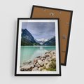 Plakat w ramie 50x70 - Górskie jezioro - spokój i piękno - jezioro, górskie - rama czarna