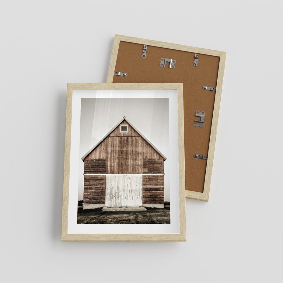 Plakat w ramie 30x40 - Rustykalny Drewniany Domek - domek, drewniany dom - rama drewno