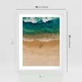 Plakat w ramie 40x50 - Oaza Relaksu - plaża, morze - rama biała
