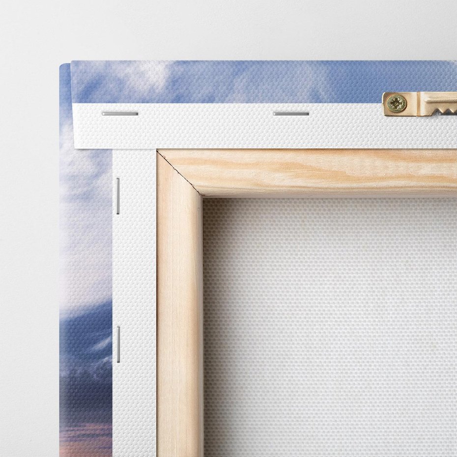 Obraz na płótnie 50x70 - Magia Chwili - pomost, zachód