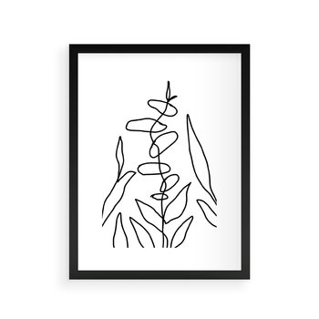 Plakat w ramie 30x40 - Konturem Naznaczone - mroczna sztuka, minimalizm - rama czarna