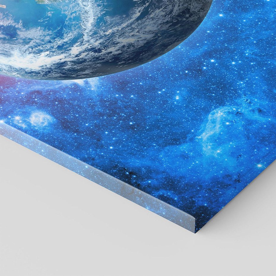 Obraz na płótnie 50x70 - Planeta w nieskończoności - ziemia, kosmos