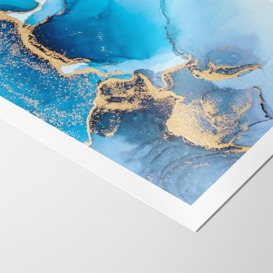 Plakat bez ramy 50x70 - Elegancja i Wyrafinowanie - marmur, złoto