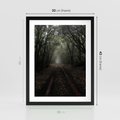 Plakat w ramie 30x40 - Urok Drogi - las, droga - rama czarna