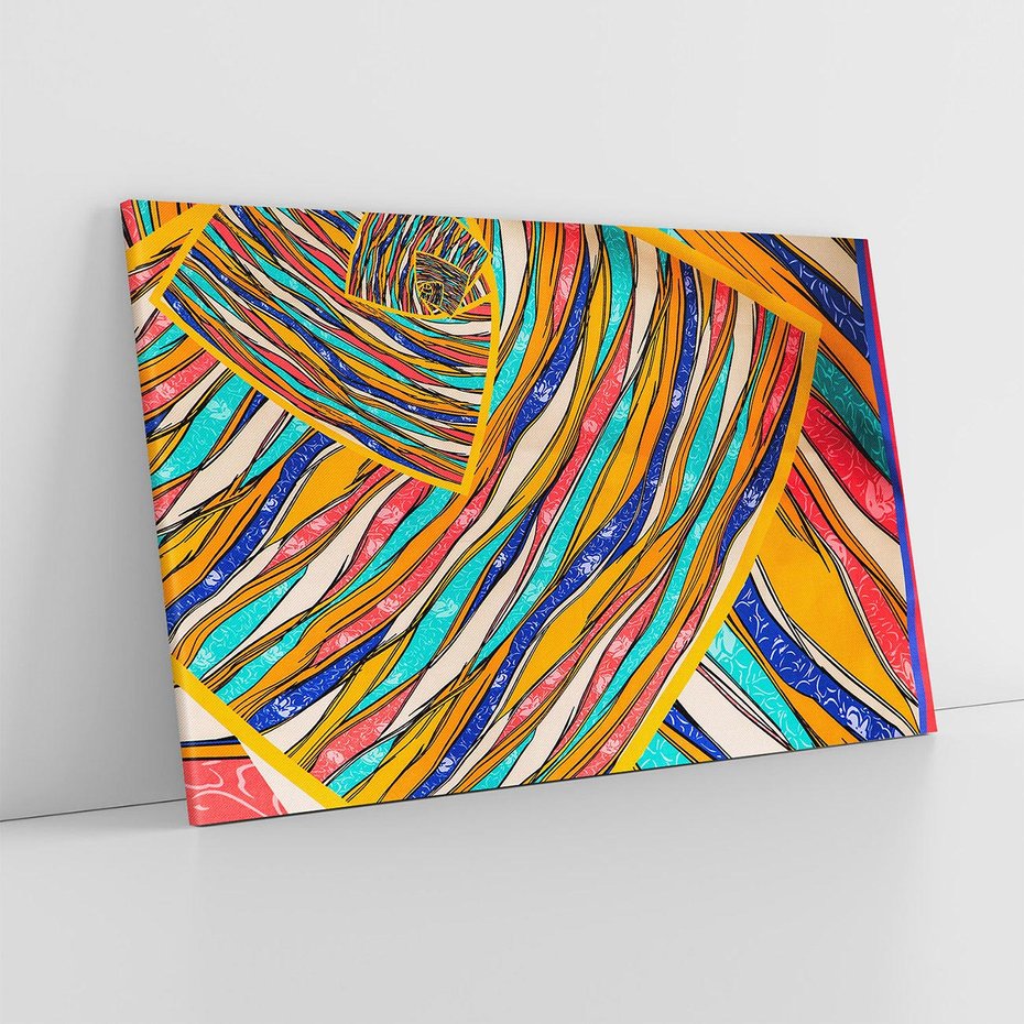 Obraz na płótnie 100x70 - Eksplozja Abstrakcyjnych Barw - abstrakcja