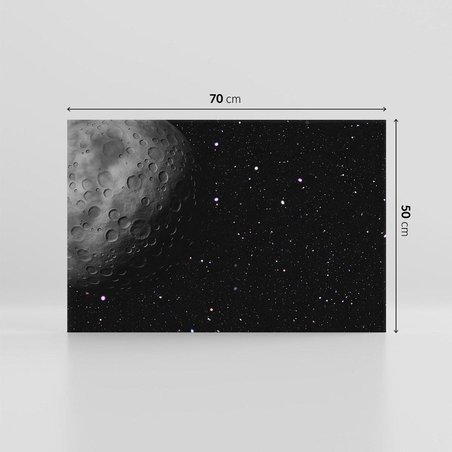 Obraz na płótnie 70x50 - Nocne opowieści księżycowe - księżyc, kosmos